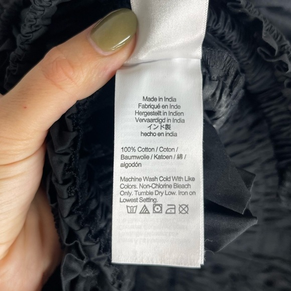 J. Crew Cinched Waist Cotton Poplin Tank Black - Picture 7 of 8